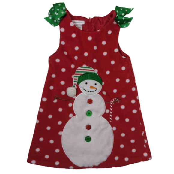 Bonnie Jean Girls Snowman Dress Size 4 - Picture 1 of 5